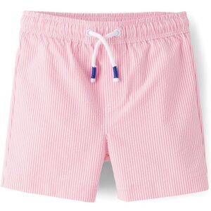 Boys seersucker pink striped  Swim Shorts trunks Gymboree NWT